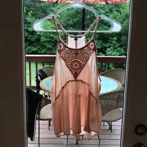 peach american eagle tank